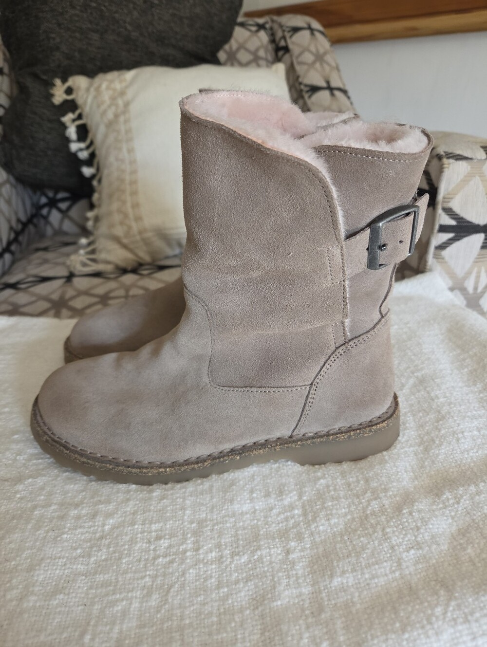 Birkenstock Uppsala Shearling Suede Winter Boots- Taupe